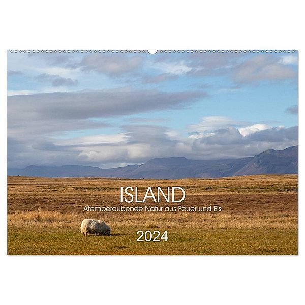 ISLAND Atemberaubende Natur aus Feuer und Eis (Wandkalender 2024 DIN A2 quer), CALVENDO Monatskalender, Denise Graupner