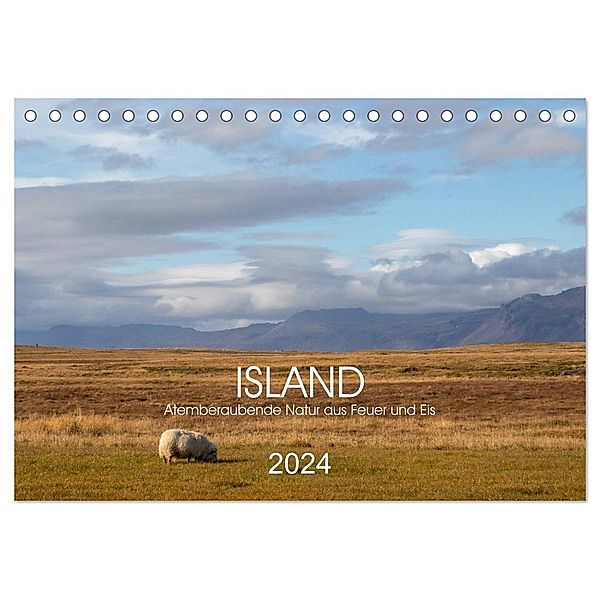 ISLAND Atemberaubende Natur aus Feuer und Eis (Tischkalender 2024 DIN A5 quer), CALVENDO Monatskalender, Denise Graupner