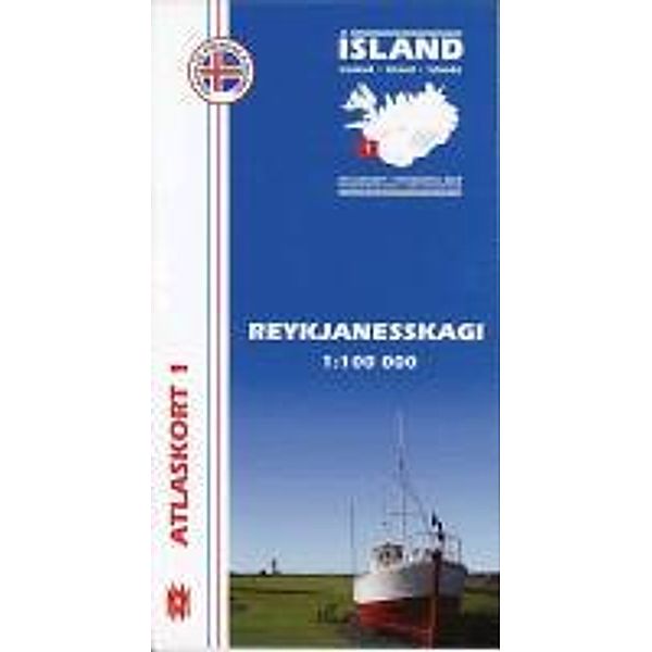 Island Atlaskort 01 Reykjanesskagi 1:100.000