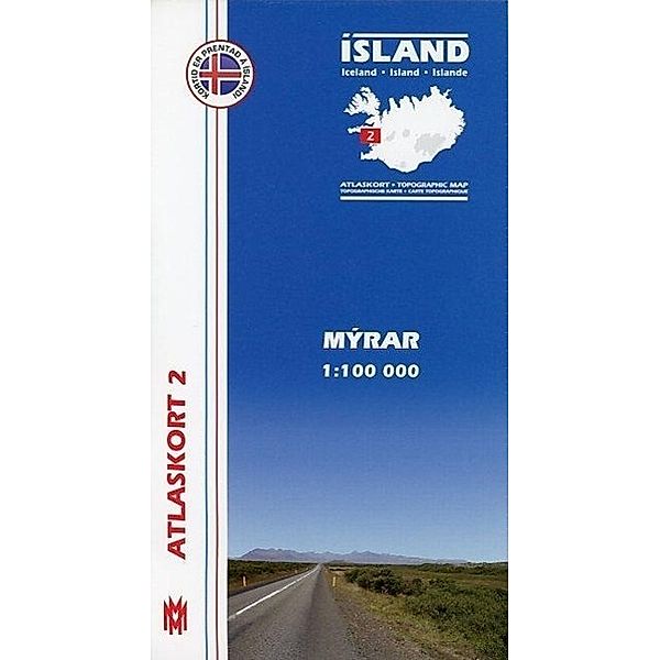 Island Atlaskort 02 Myrar 1:100.000