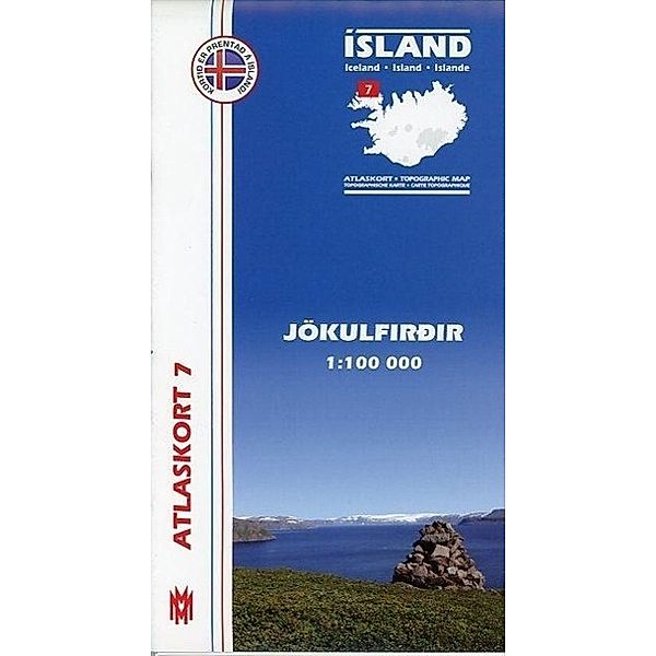 Island Atlaskort 07 Jökulfirdir 1:100.000