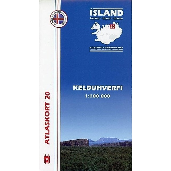 Island Atlaskort 20 Kelduhverfi 1:100.000