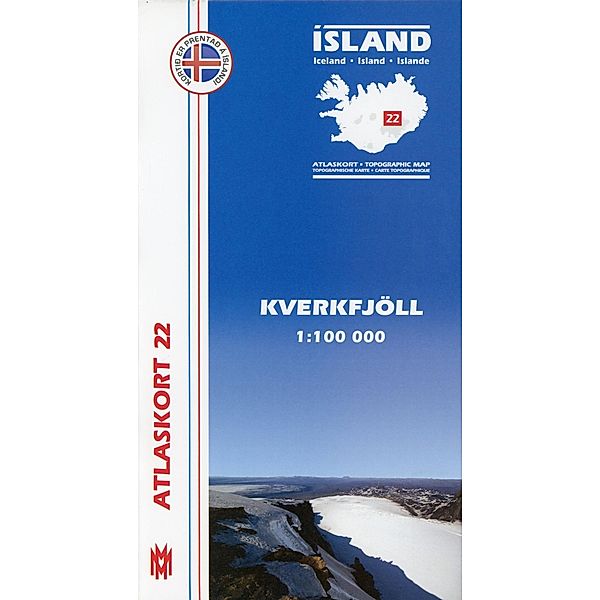 Island Atlaskort 22 Kverkfjöll 1:100.000