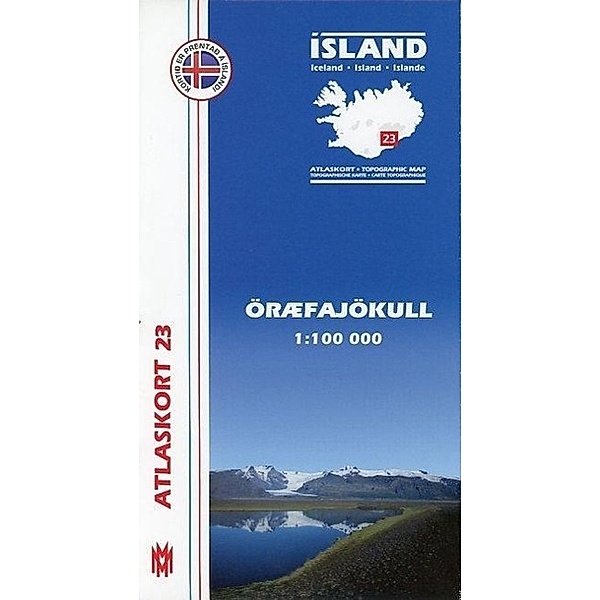Island Atlaskort 23 Öræfajökull 1:100.000