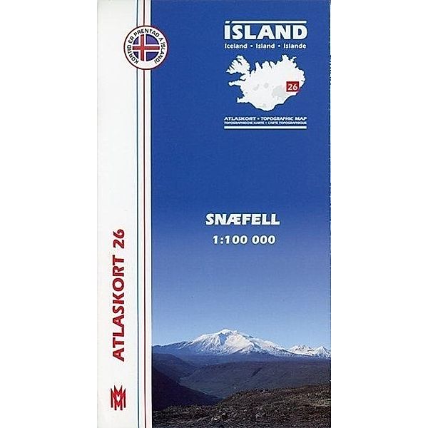 Island Atlaskort 26 Snæfell 1:100.000