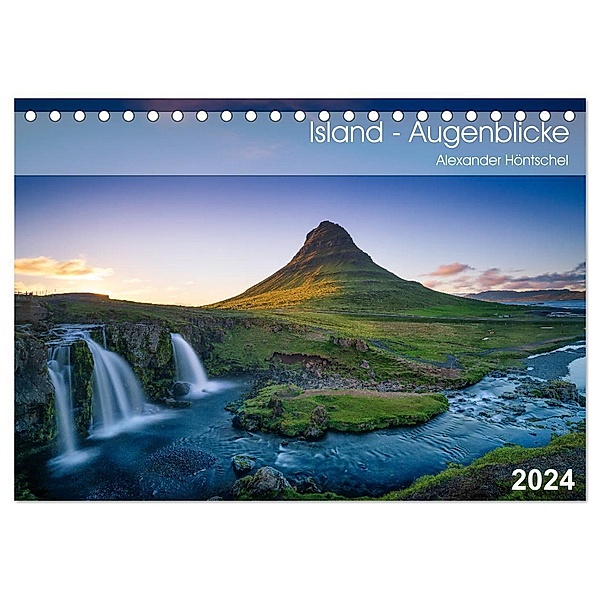 Island - Augenblicke 2024 (Tischkalender 2024 DIN A5 quer), CALVENDO Monatskalender, Alexander Höntschel