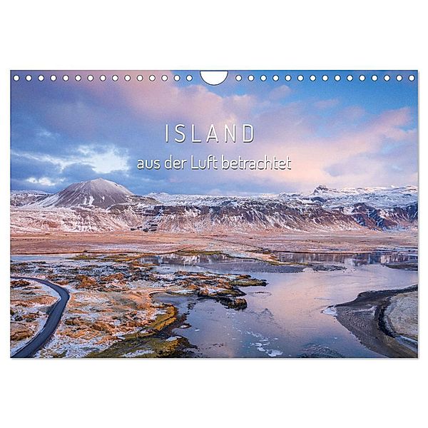 Island aus der Luft betrachtet (Wandkalender 2024 DIN A4 quer), CALVENDO Monatskalender, Peter Schürholz