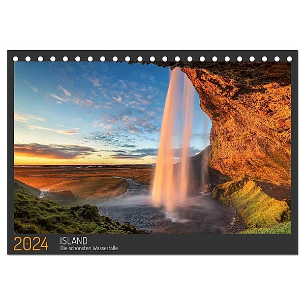Island - Die schönsten Wasserfälle (Tischkalender 2024 DIN A5 quer), CALVENDO Monatskalender, Thomas Schnitzler Naturfotografie