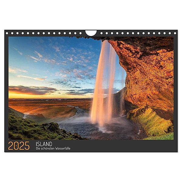 Island - Die schönsten Wasserfälle (Wandkalender 2025 DIN A4 quer), CALVENDO Monatskalender, Calvendo, Thomas Schnitzler Naturfotografie