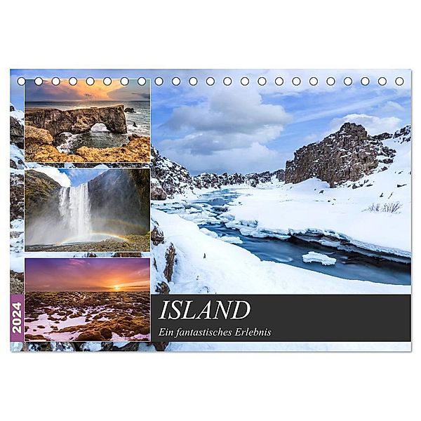 ISLAND Ein fantastisches Erlebnis (Tischkalender 2024 DIN A5 quer), CALVENDO Monatskalender, Melanie Viola