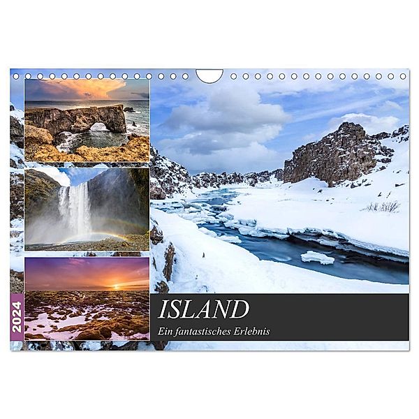 ISLAND Ein fantastisches Erlebnis (Wandkalender 2024 DIN A4 quer), CALVENDO Monatskalender, Melanie Viola