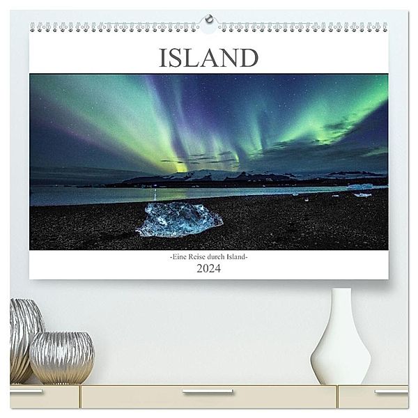 Island -Eine Reise durch Island- (hochwertiger Premium Wandkalender 2024 DIN A2 quer), Kunstdruck in Hochglanz, Peter Spellerberg