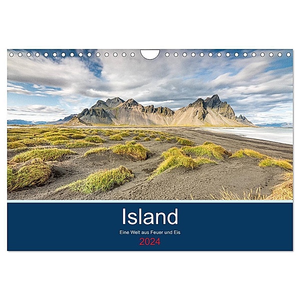 Island - Eine Welt aus Feuer und Eis (Wandkalender 2024 DIN A4 quer), CALVENDO Monatskalender, Martin Möller