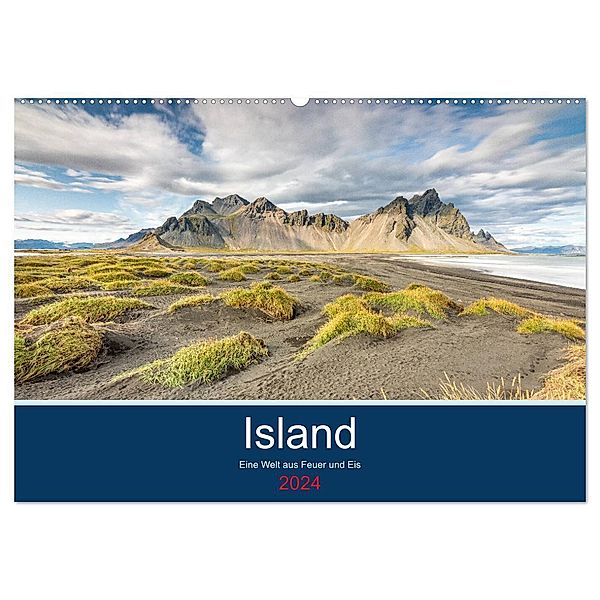 Island - Eine Welt aus Feuer und Eis (Wandkalender 2024 DIN A2 quer), CALVENDO Monatskalender, Martin Möller