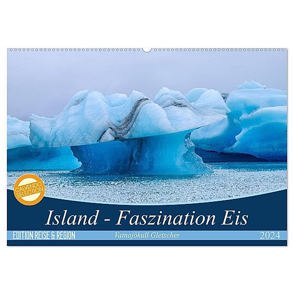 Island - Faszination Eis. Vatnajökull Gletscher (Wandkalender 2024 DIN A2 quer), CALVENDO Monatskalender, Matthias Klenke