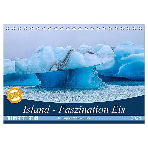 Island - Faszination Eis. Vatnajökull Gletscher (Tischkalender 2024 DIN A5 quer), CALVENDO Monatskalender, Matthias Klenke