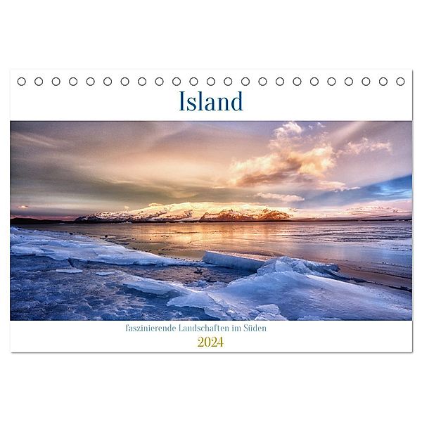 Island - faszinierende Landschaften im Süden (Tischkalender 2024 DIN A5 quer), CALVENDO Monatskalender, Calvendo, Romy Pfeifer
