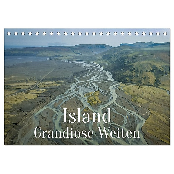 Island - Grandiose Weiten (Tischkalender 2025 DIN A5 quer), CALVENDO Monatskalender, Calvendo, In X Tagen um die Welt
