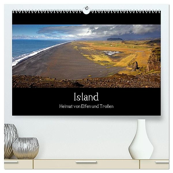 Island - Heimat von Elfen und Trollen (hochwertiger Premium Wandkalender 2024 DIN A2 quer), Kunstdruck in Hochglanz, Wolfram Plettscher