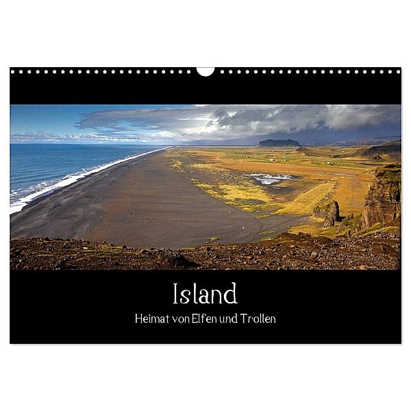 Island - Heimat von Elfen und Trollen (Wandkalender 2024 DIN A3 quer), CALVENDO Monatskalender, Wolfram Plettscher