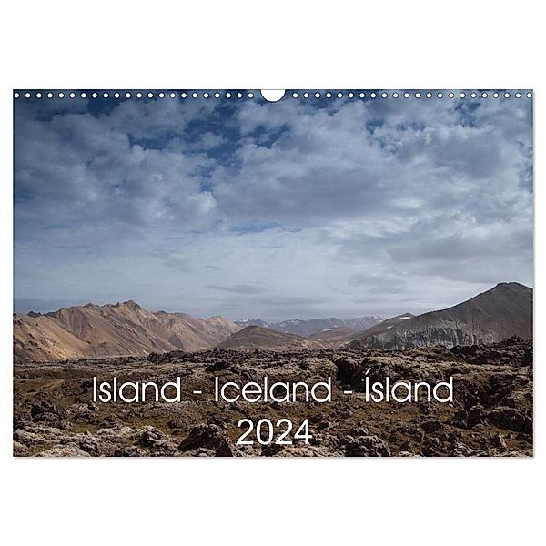 Island - Iceland - Ísland (Wandkalender 2024 DIN A3 quer), CALVENDO Monatskalender, Astrid Hiob