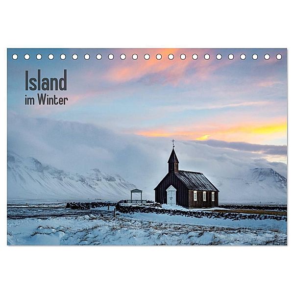 Island im Winter (Tischkalender 2025 DIN A5 quer), CALVENDO Monatskalender, Calvendo, Nick Wrobel