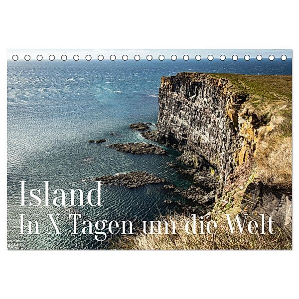 Island - In X Tagen um die Welt (Tischkalender 2024 DIN A5 quer), CALVENDO Monatskalender, Inxtagenumdiewelt