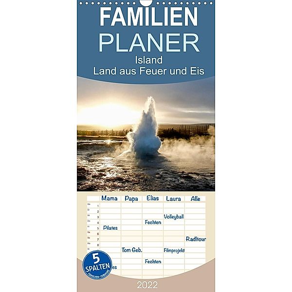 Island - Land aus Feuer und Eis - Familienplaner hoch (Wandkalender 2022 , 21 cm x 45 cm, hoch), Steffi Blochwitz - nordlichtphoto.com