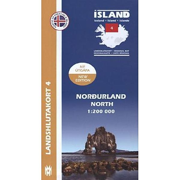 Island - Landshlutakort Nordurland (Nordosten)