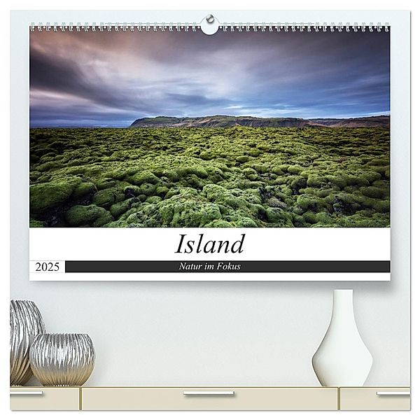 Island - Natur im Fokus (hochwertiger Premium Wandkalender 2025 DIN A2 quer), Kunstdruck in Hochglanz, Calvendo, Dieter Weck