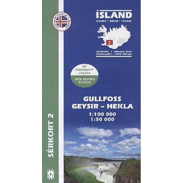 Island - Sérkort Gullfoss Geysir, Hekla