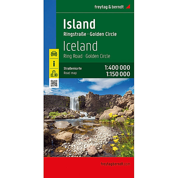 Island, Strassenkarte 1:400.000, freytag & berndt