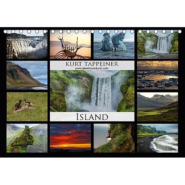 Island (Tischkalender 2017 DIN A5 quer), Kurt Tappeiner