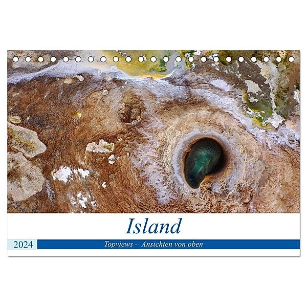 Island Topviews - Ansichten von oben (Tischkalender 2024 DIN A5 quer), CALVENDO Monatskalender, Bernd Sprenger