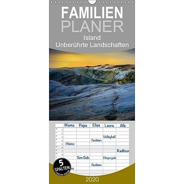 Island - Unberührte Landschaften - Familienplaner hoch (Wandkalender 2020 , 21 cm x 45 cm, hoch), Frank Paul Kaiser