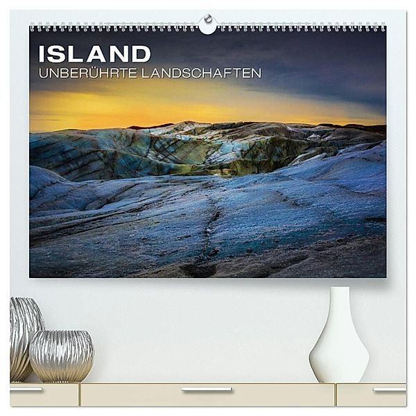 Island - Unberührte Landschaften (hochwertiger Premium Wandkalender 2024 DIN A2 quer), Kunstdruck in Hochglanz, Frank Paul Kaiser