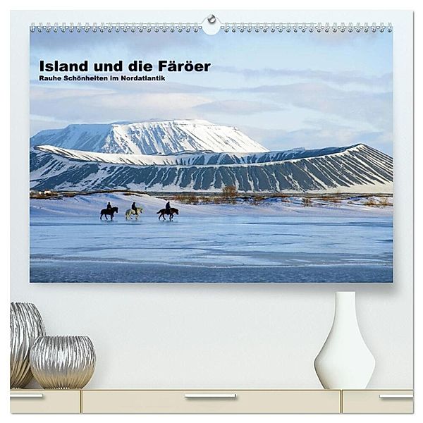 Island und die Färöer (hochwertiger Premium Wandkalender 2024 DIN A2 quer), Kunstdruck in Hochglanz, Reinhard Pantke