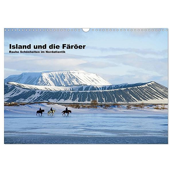 Island und die Färöer (Wandkalender 2024 DIN A3 quer), CALVENDO Monatskalender, Reinhard Pantke