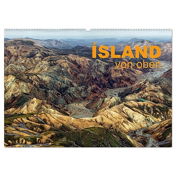 Island von oben (Wandkalender 2024 DIN A2 quer), CALVENDO Monatskalender, Klaus Ratzer