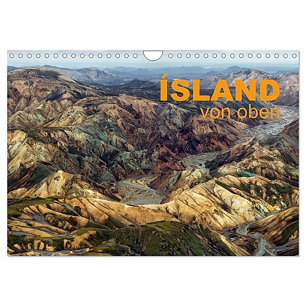 Island von oben (Wandkalender 2024 DIN A4 quer), CALVENDO Monatskalender, Klaus Ratzer