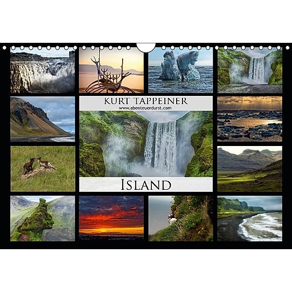 Island (Wandkalender 2014 DIN A4 quer), Kurt Tappeiner