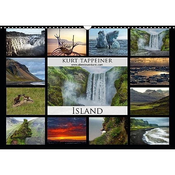 Island (Wandkalender 2016 DIN A3 quer), Kurt Tappeiner