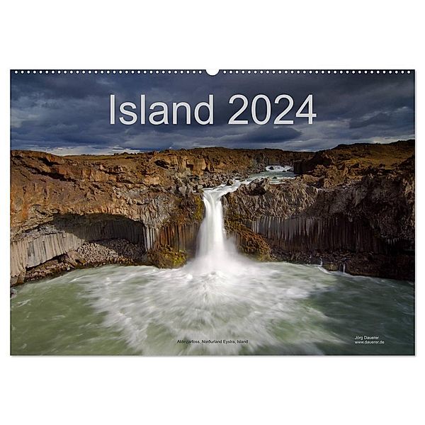 Island (Wandkalender 2024 DIN A2 quer), CALVENDO Monatskalender, Jörg Dauerer