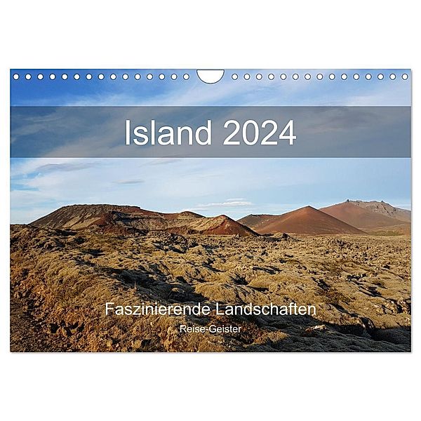 Island Wandkalender 2024 - Faszinierende Landschaftsfotografien (Wandkalender 2024 DIN A4 quer), CALVENDO Monatskalender, Reise-Geister
