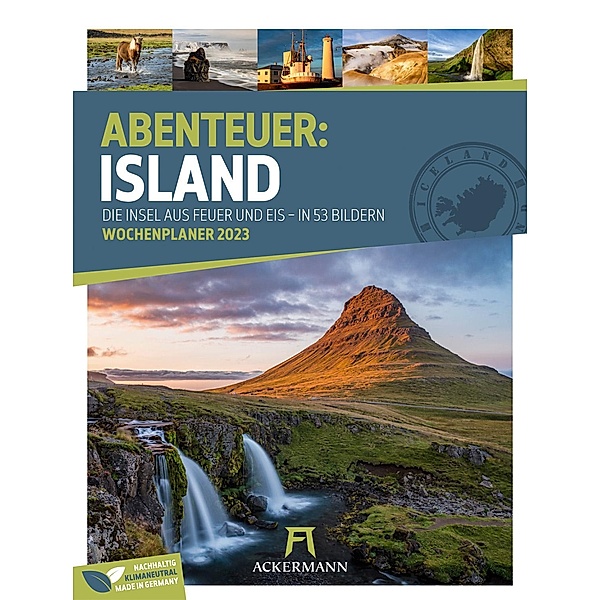 Island - Wochenplaner Kalender 2023, Ackermann Kunstverlag