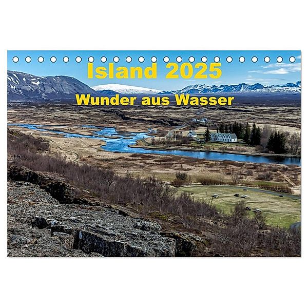Island - Wunder aus Wasser (Tischkalender 2025 DIN A5 quer), CALVENDO Monatskalender, Calvendo, Andreas Dumont