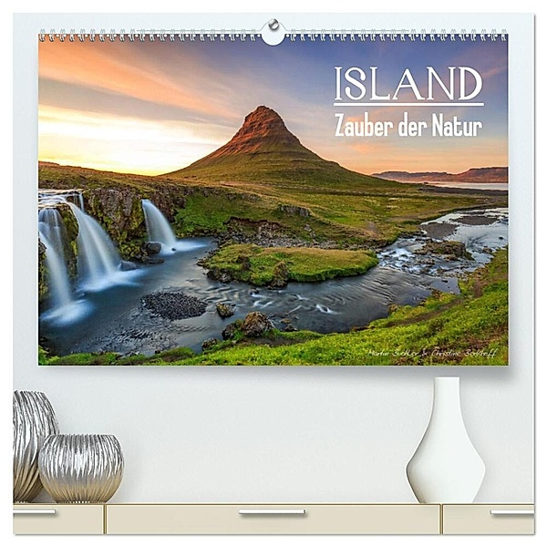 ISLAND - Zauber der Natur (hochwertiger Premium Wandkalender 2024 DIN A2 quer), Kunstdruck in Hochglanz, Martin Büchler und Christine Berkhoff