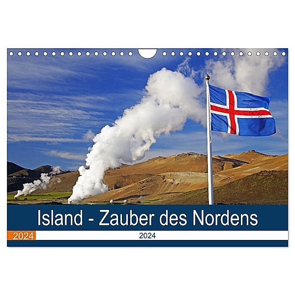 Island - Zauber des Nordens (Wandkalender 2024 DIN A4 quer), CALVENDO Monatskalender, Reinhard Pantke