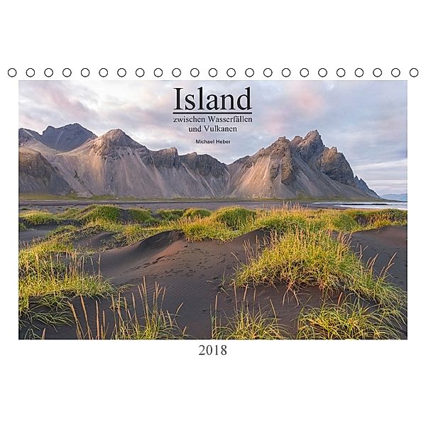 Island: zwischen Wasserfällen und Vulkanen 2018 (Tischkalender 2018 DIN A5 quer), Michael Heber