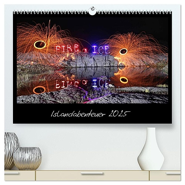 Islandabenteuer 2025 (hochwertiger Premium Wandkalender 2025 DIN A2 quer), Kunstdruck in Hochglanz, Calvendo, Gunnar Heilmann
